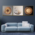 The Stars of Galaxy Framed Crystal Glass Painting Set of 3