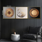 The Stars of Galaxy Framed Crystal Glass Painting Set of 3