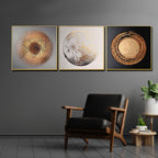 The Stars of Galaxy Framed Crystal Glass Painting Set of 3