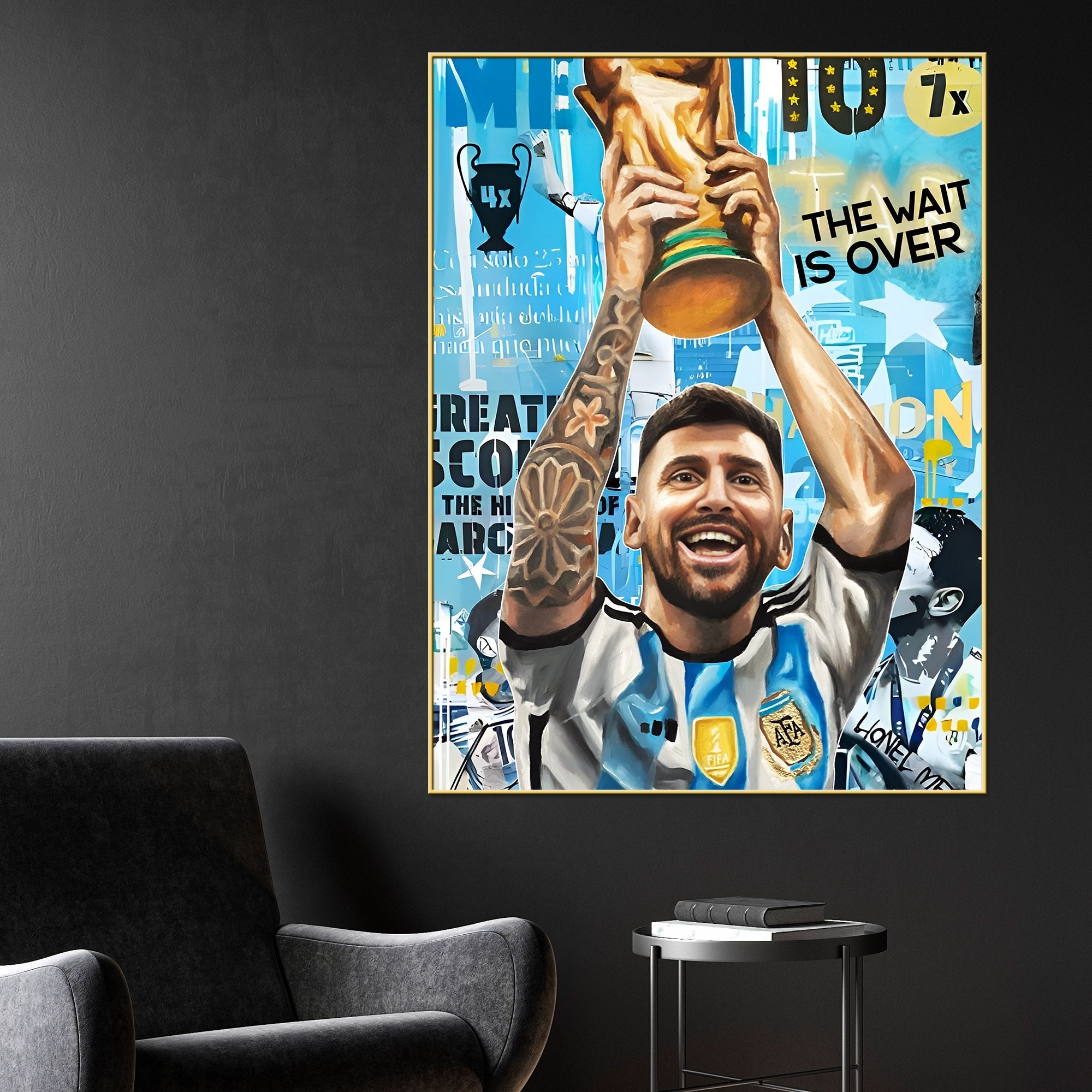 The Wait is Over Messi Cotton Canvas Wall Painting