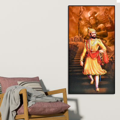 The Warrior King Chhatrapati Shivaji Maharaj Canvas Wall Painting