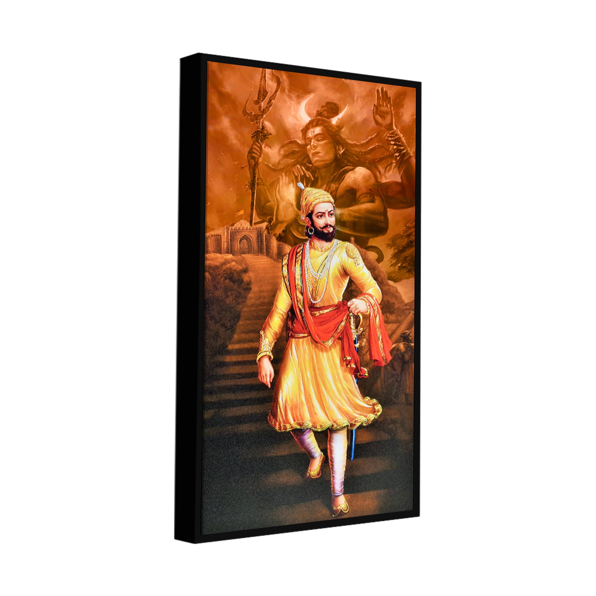 The Warrior King Chhatrapati Shivaji Maharaj Canvas Wall Painting