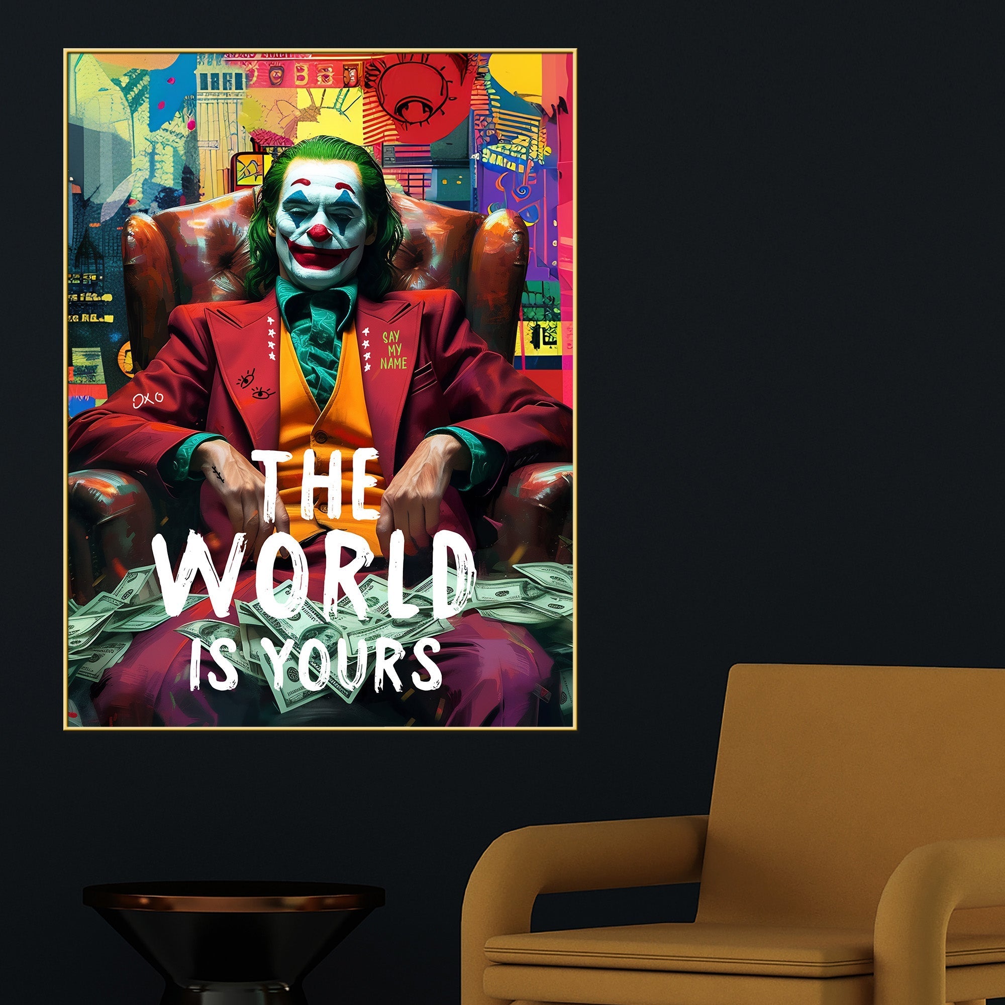 The World is Your-Jocker Cotton Canvas Wall Painting