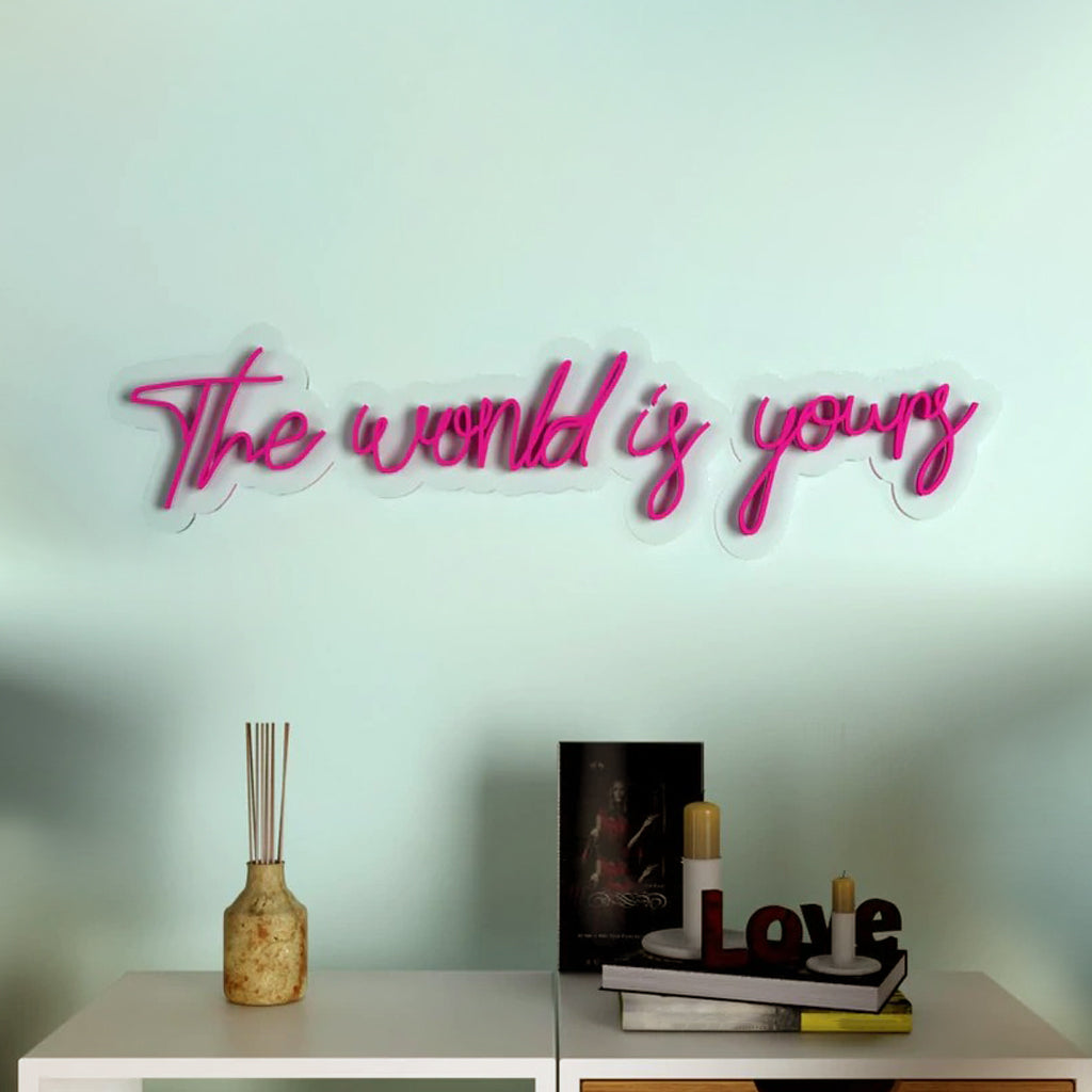 The World is yours Design Neon LED Light