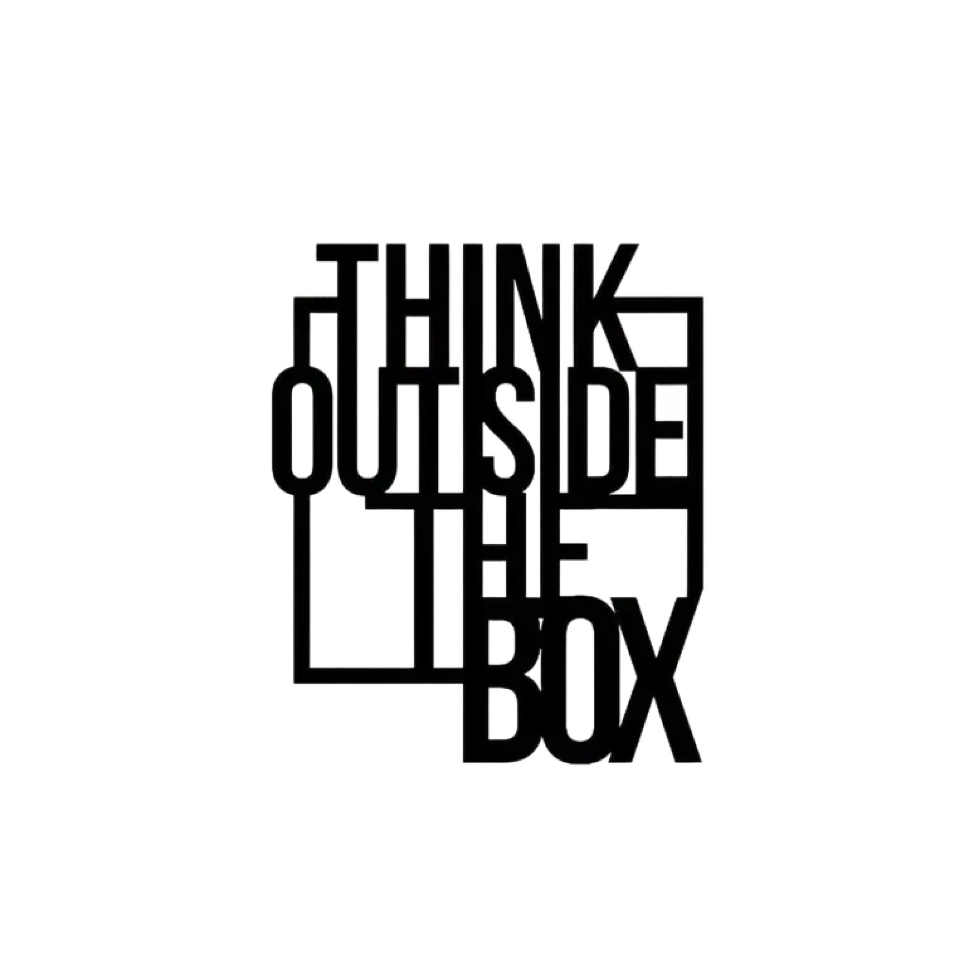 Think Outside The Box Metal Art Wall Decor