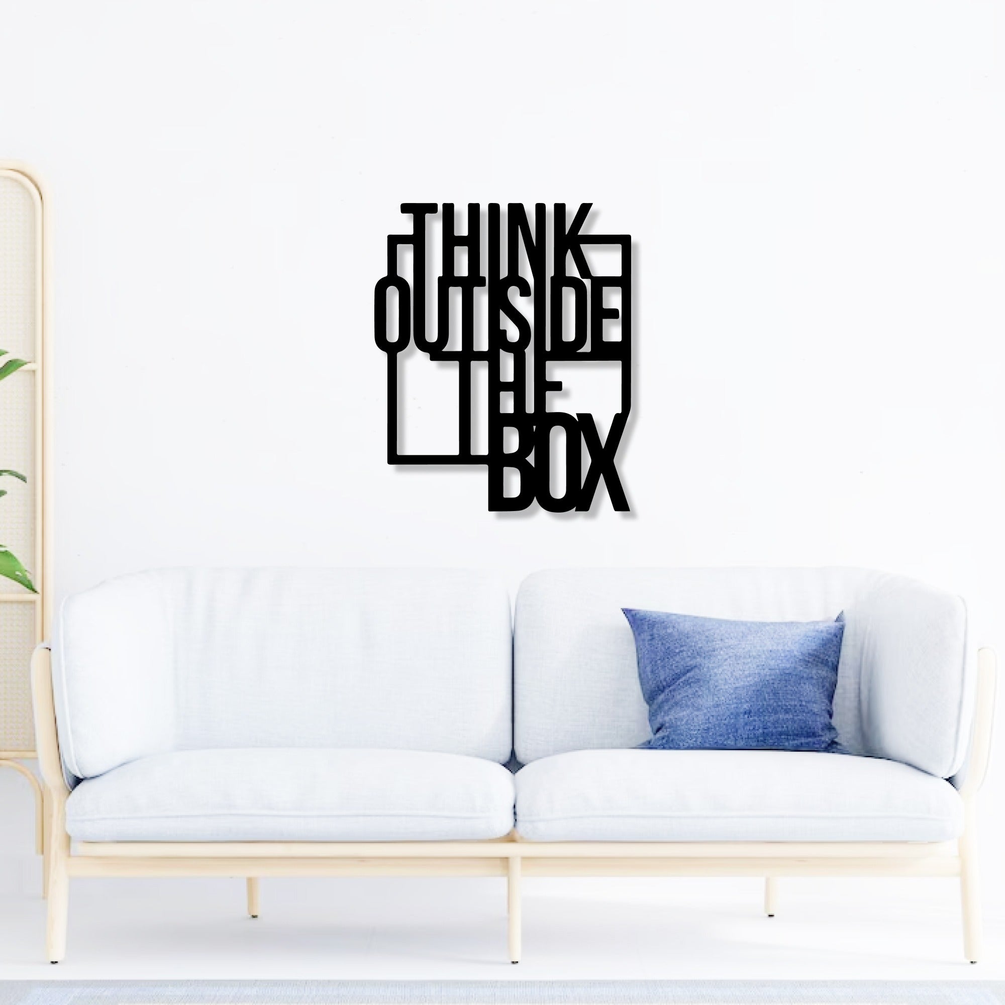 Think Outside The Box Metal Art Wall Decor