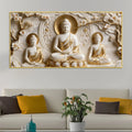 Three Buddha Meditation 3D Canvas Wall Painting
