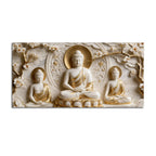 Three Buddha Meditation 3D Canvas Wall Painting