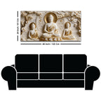 Three Buddha Meditation 3D Canvas Wall Painting