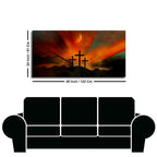 Three Cross Silhouette Canvas Wall Painting