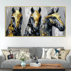 Three Horses Abstract Wall Canvas Painting