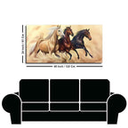 Three Horses Running Premium Quality Wall Painting