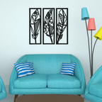 Three Tropical Leafs Frames Wall Metal Art Decor