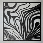 Tiger Stripes Abstract Square Metal Art Wall Decor