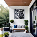 Tiger Stripes Abstract Square Metal Art Wall Decor