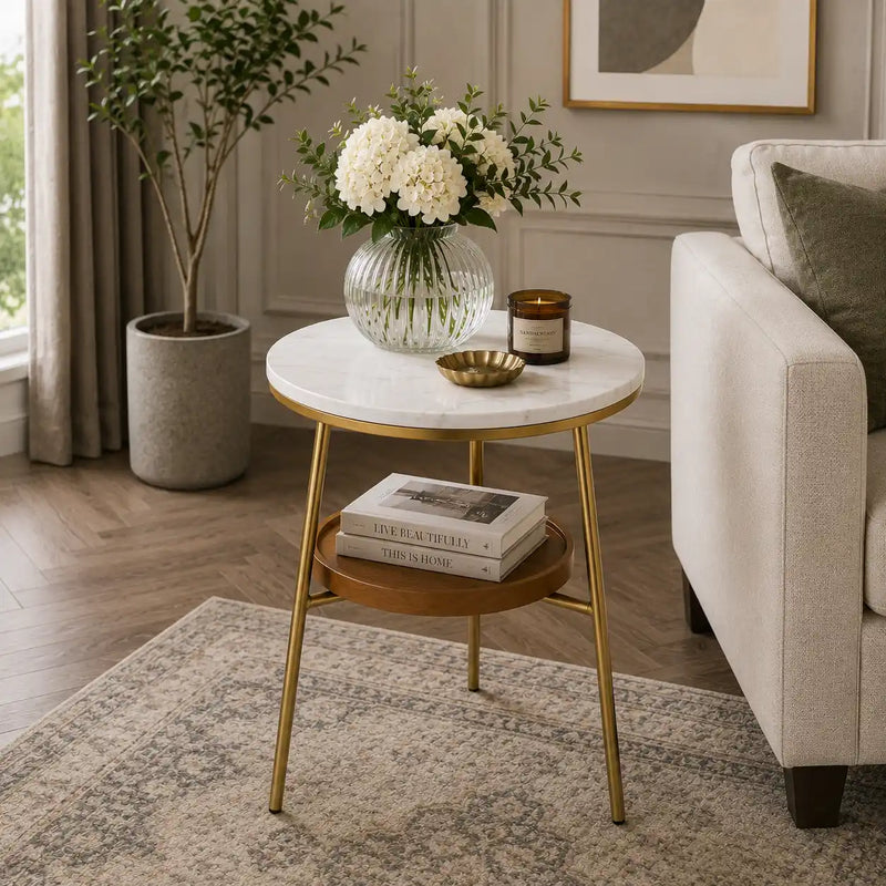 Timeless Elegance Round Marble Table for Modern Living