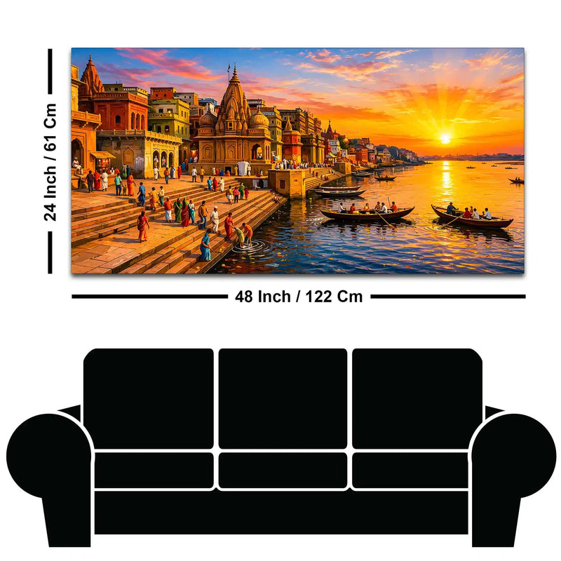 Timeless Morning in Kashi Canvas Painting