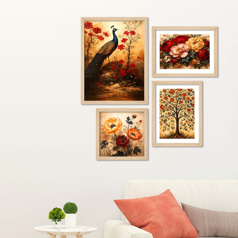 Timeless Nature & Flower Wall Frame Set of Four
