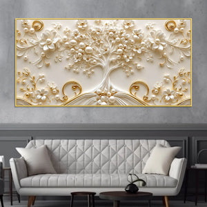 Timeless Pearl Blossom Tree of Life 3D Canvas Wall Painting