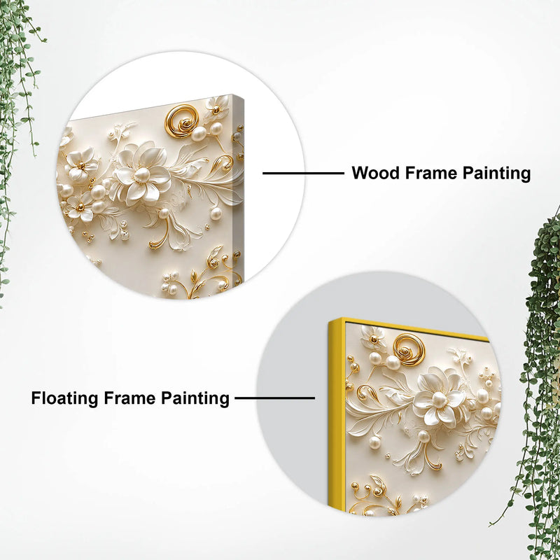 Timeless Pearl Blossom Tree of Life 3D Canvas Wall Painting