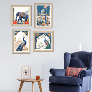 Timeless Royal Theme Wall Art Frame Set of 4