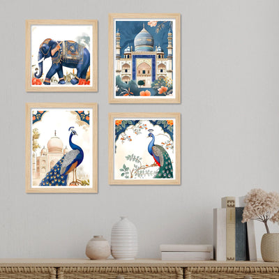 Timeless Royal Theme Wall Art Frame Set of 4