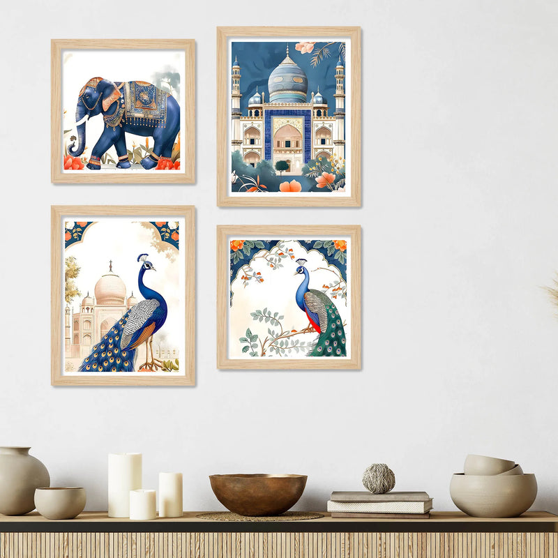 Timeless Royal Theme Wall Art Frame Set of 4
