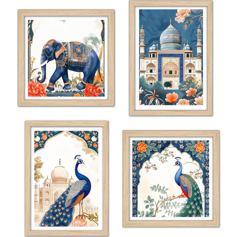 Timeless Royal Theme Wall Art Frame Set of 4