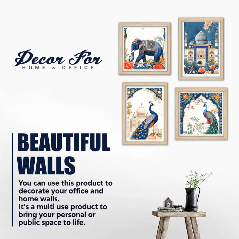 Timeless Royal Theme Wall Art Frame Set of 4