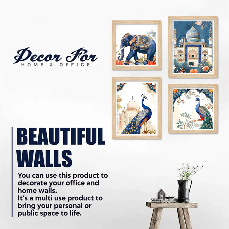 Timeless Royal Theme Wall Art Frame Set of 4