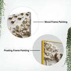 Timeless White and Golden Stag in Mountain Valley 3D Canvas Wall Painting