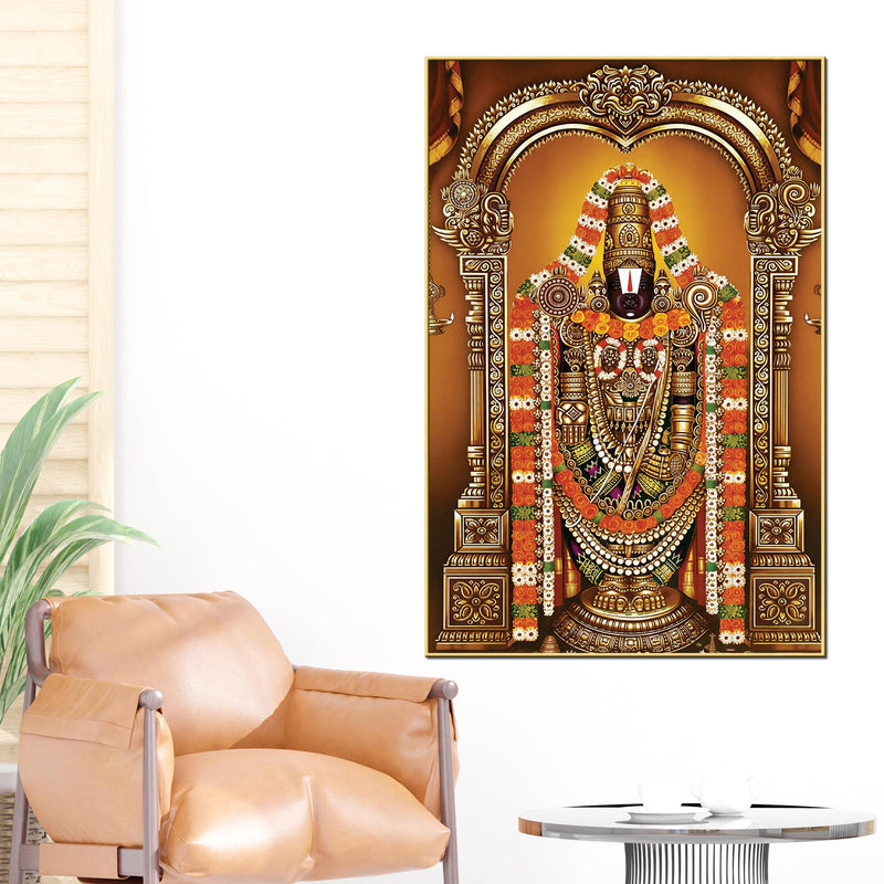 Tirupati Balaji Canvas Painting | Divine Wall Decor