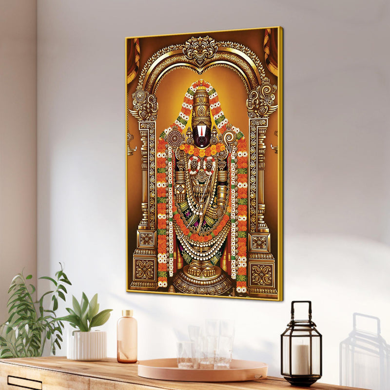 Tirupati Balaji Canvas Painting | Divine Wall Decor