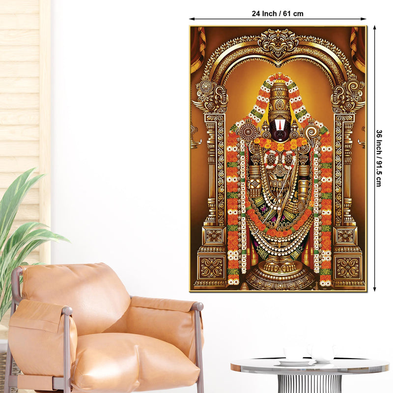 Tirupati Balaji Canvas Painting | Divine Wall Decor