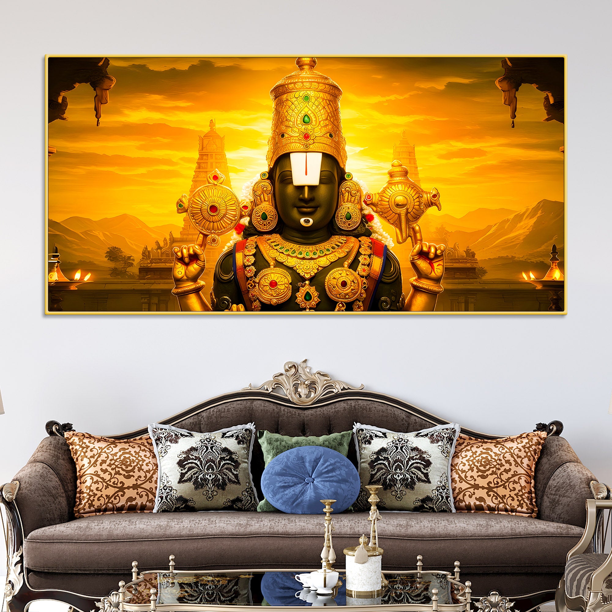tirupati-balaji-canvas-painting-for-pooja-room-wall