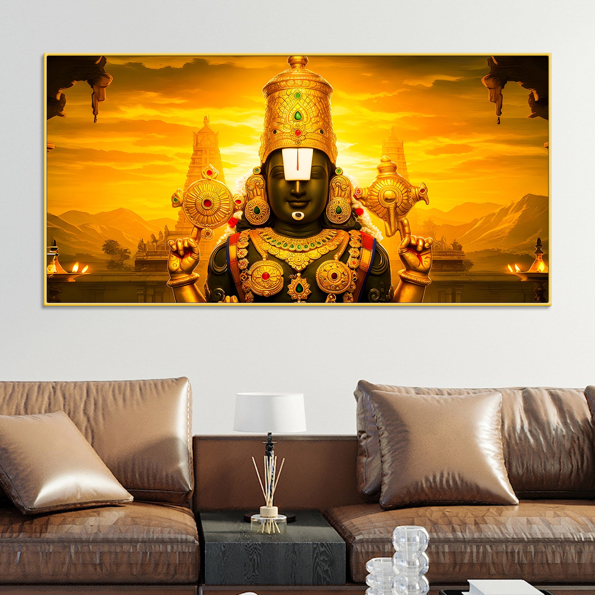 Tirupati Balaji Canvas Painting for Pooja Room Wall