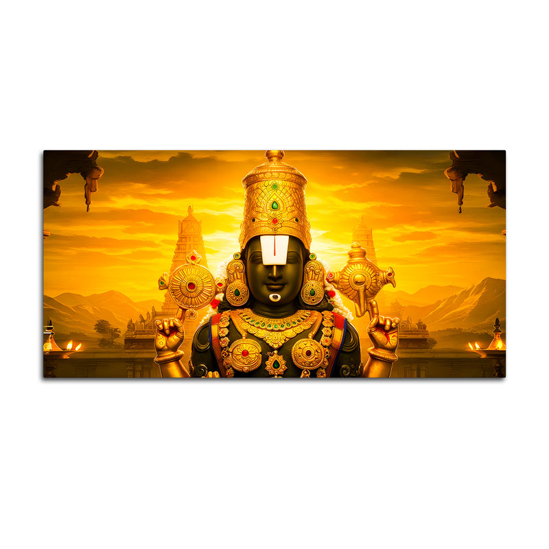 Tirupati Balaji Canvas Painting for Pooja Room Wall
