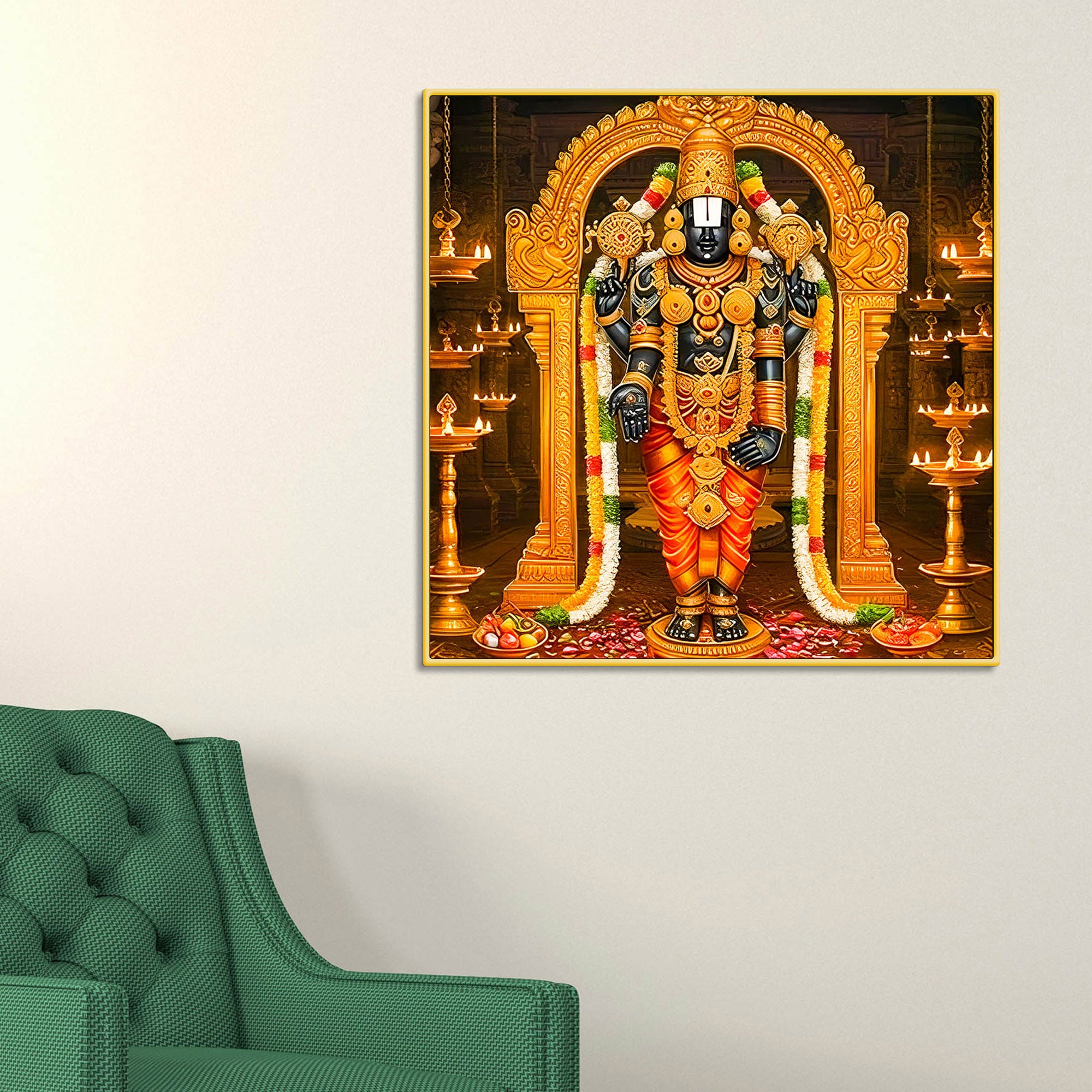 Tirupati Balaji Premium Canvas Wall Painting for Home