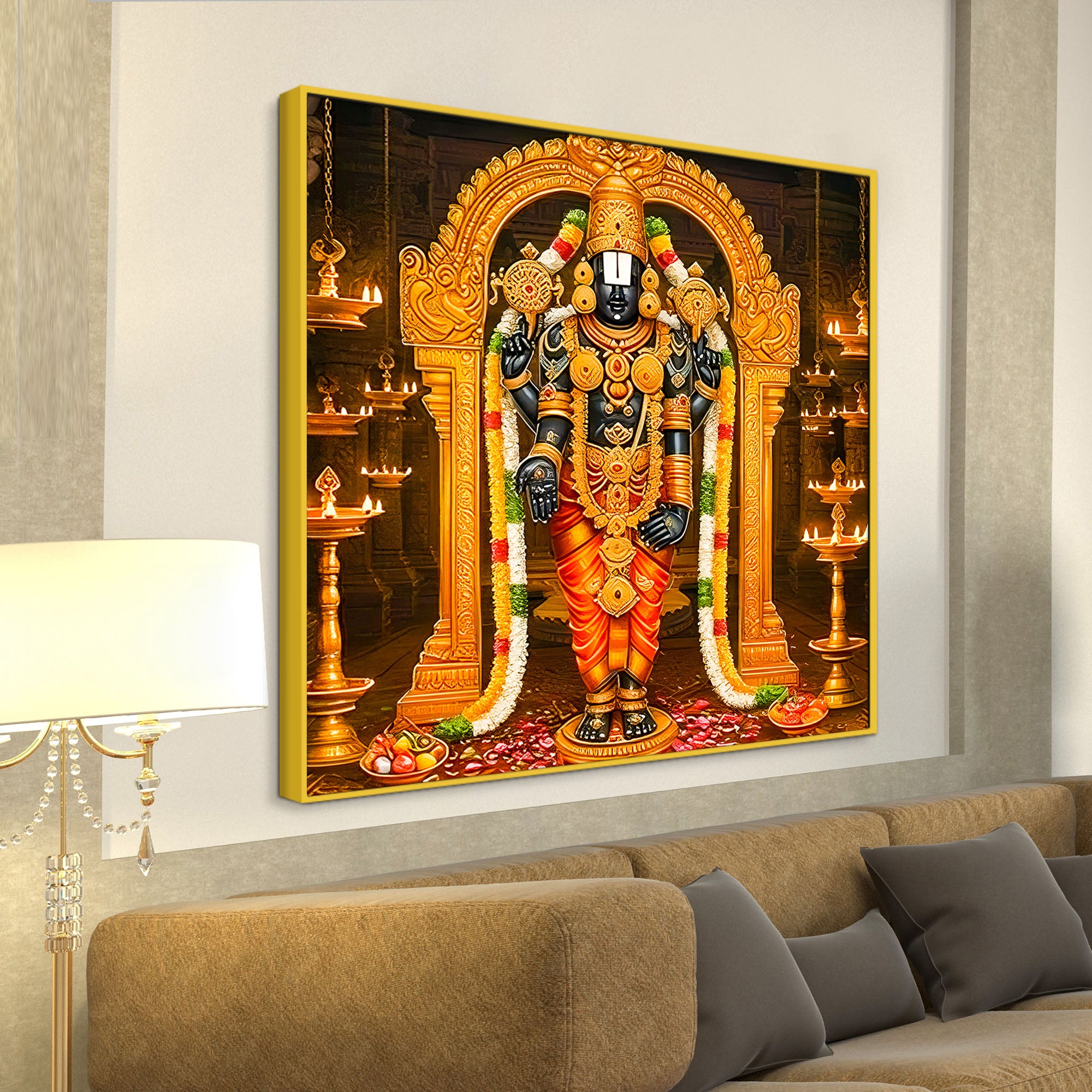 Tirupati Balaji Premium Canvas Wall Painting for Home