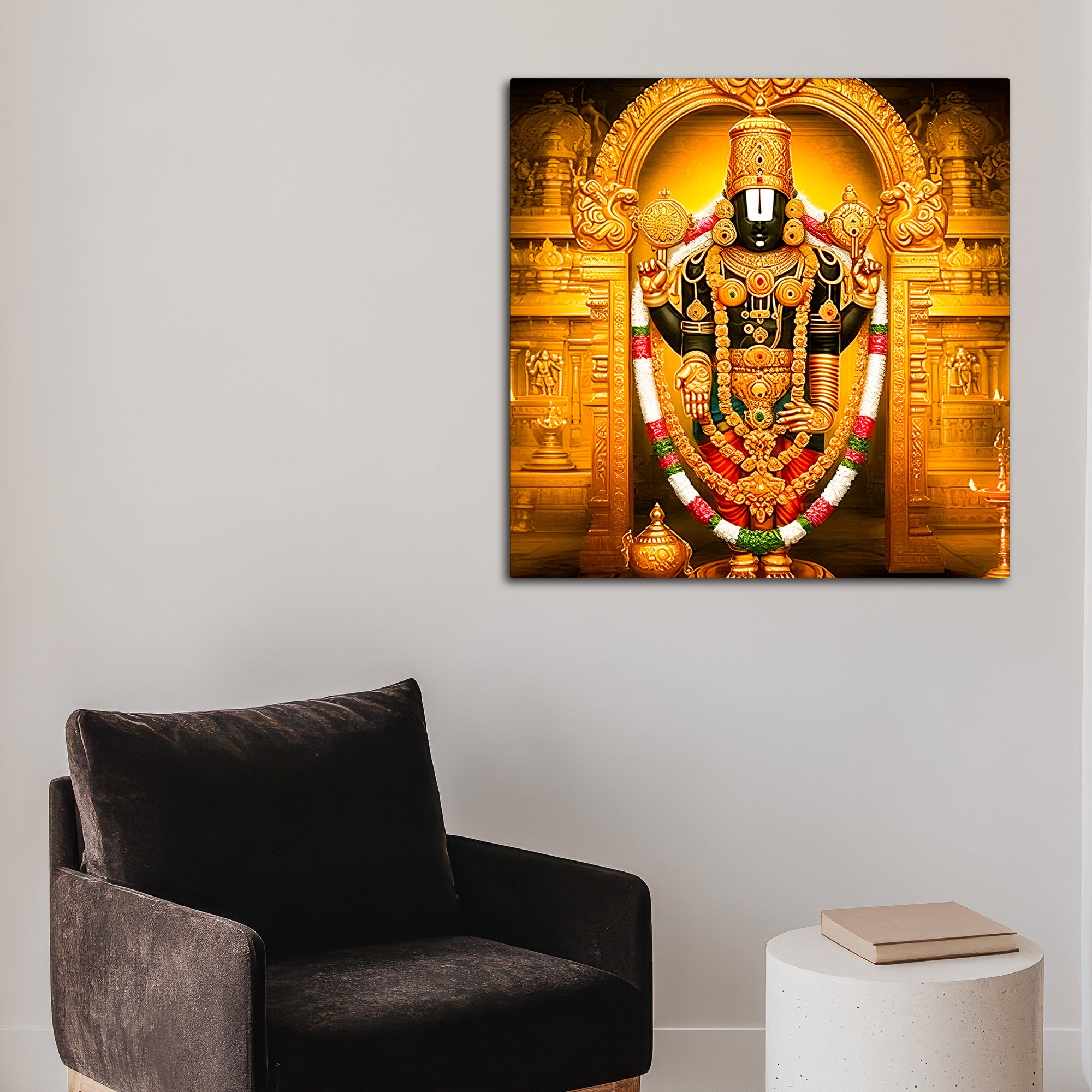 Tirupati Balaji Religious Wall Painting for Pooja Room