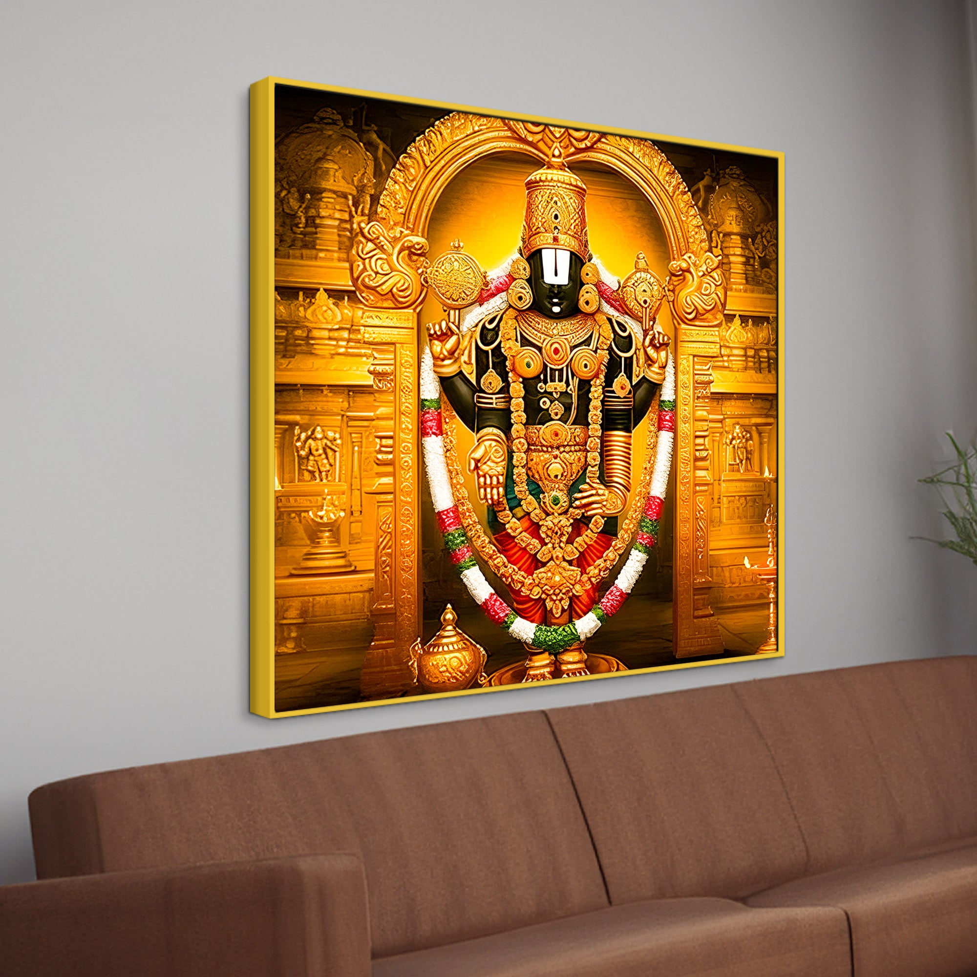 Tirupati Balaji Religious Wall Painting for Pooja Room