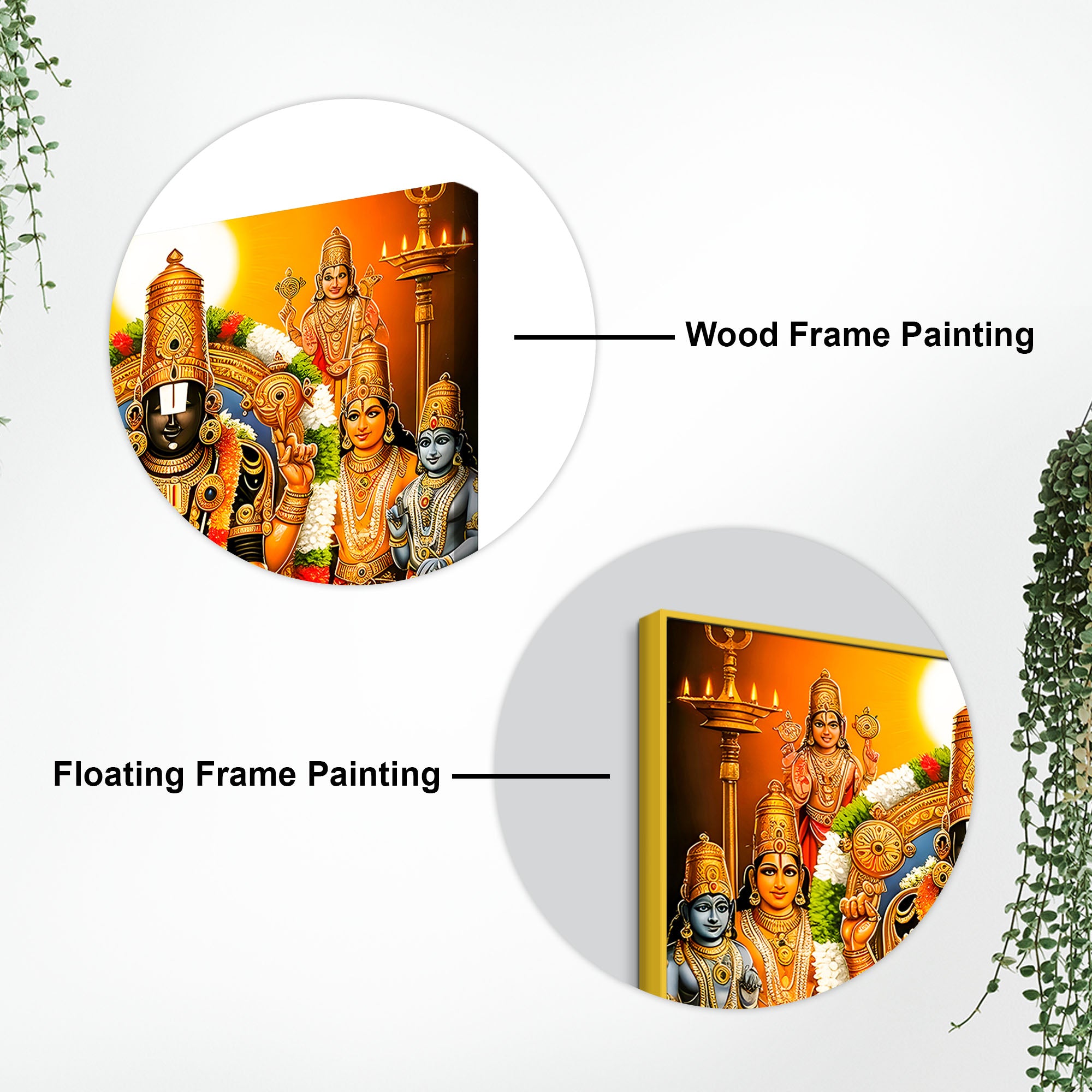 Tirupati Balaji Spiritual Wall Painting for Home Decor