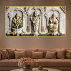 Tirupati Balaji with Goddess Lakshmi Sacred 3D Canvas Wall Painting