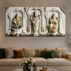 Tirupati Balaji with Goddess Lakshmi Sacred 3D Canvas Wall Painting
