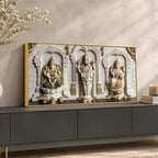 Tirupati Balaji with Goddess Lakshmi Sacred 3D Canvas Wall Painting