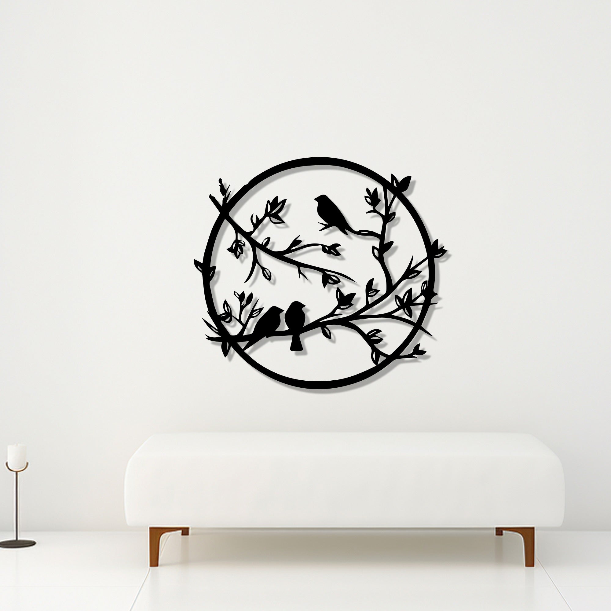 Toucan Birds on Tree Metal Art Wall Decor