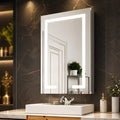 Touch LED Mirror Cabinet with Bold Vertical Light & Compact Storage