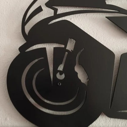 Track Racing Rider Metal Wall Art for Bike Lovers