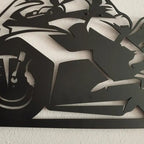 Track Racing Rider Metal Wall Art for Bike Lovers