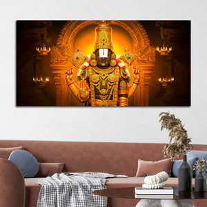 Traditional Balaji Canvas Wall Painting for Mandir